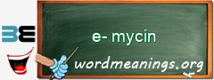 WordMeaning blackboard for e-mycin